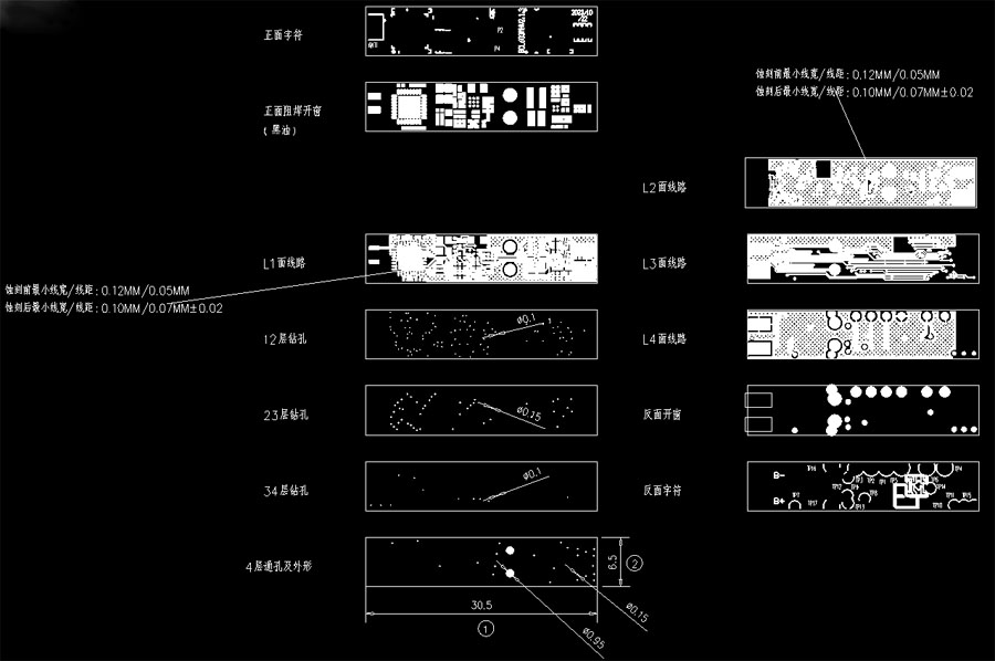 智能戒指四層軟板基板 智能戒指四層軟板基板